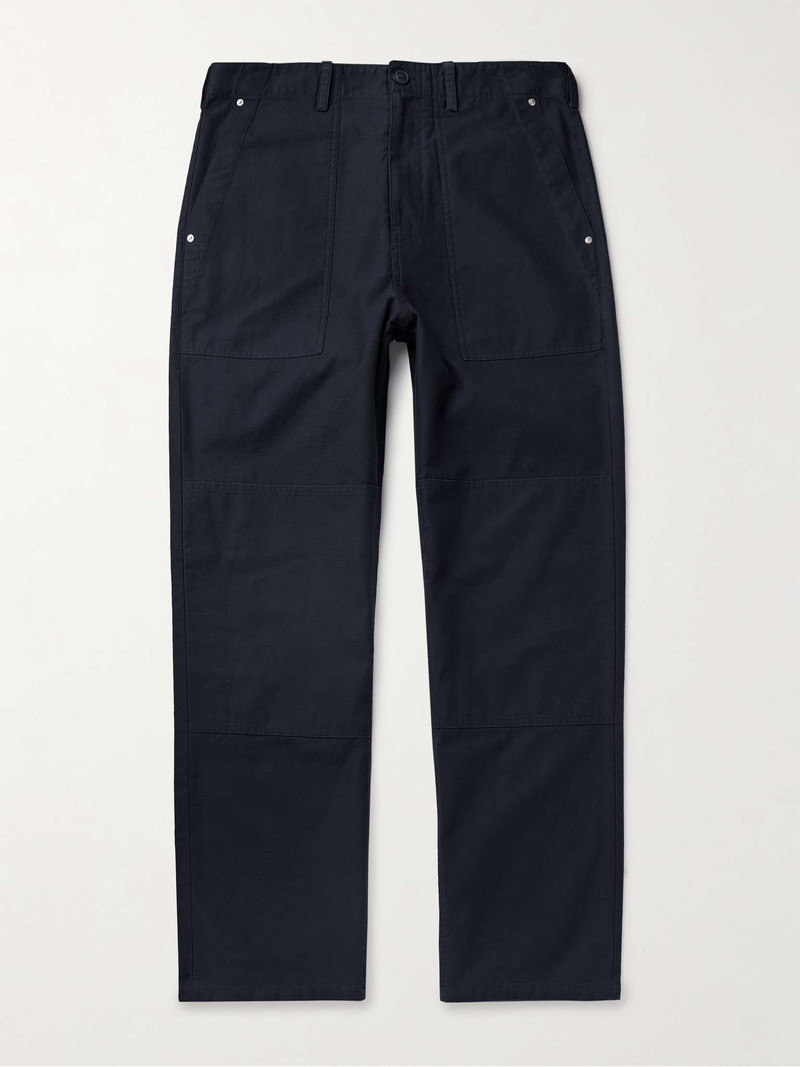 Straight-Leg Panelled Cotton Trousers - 1