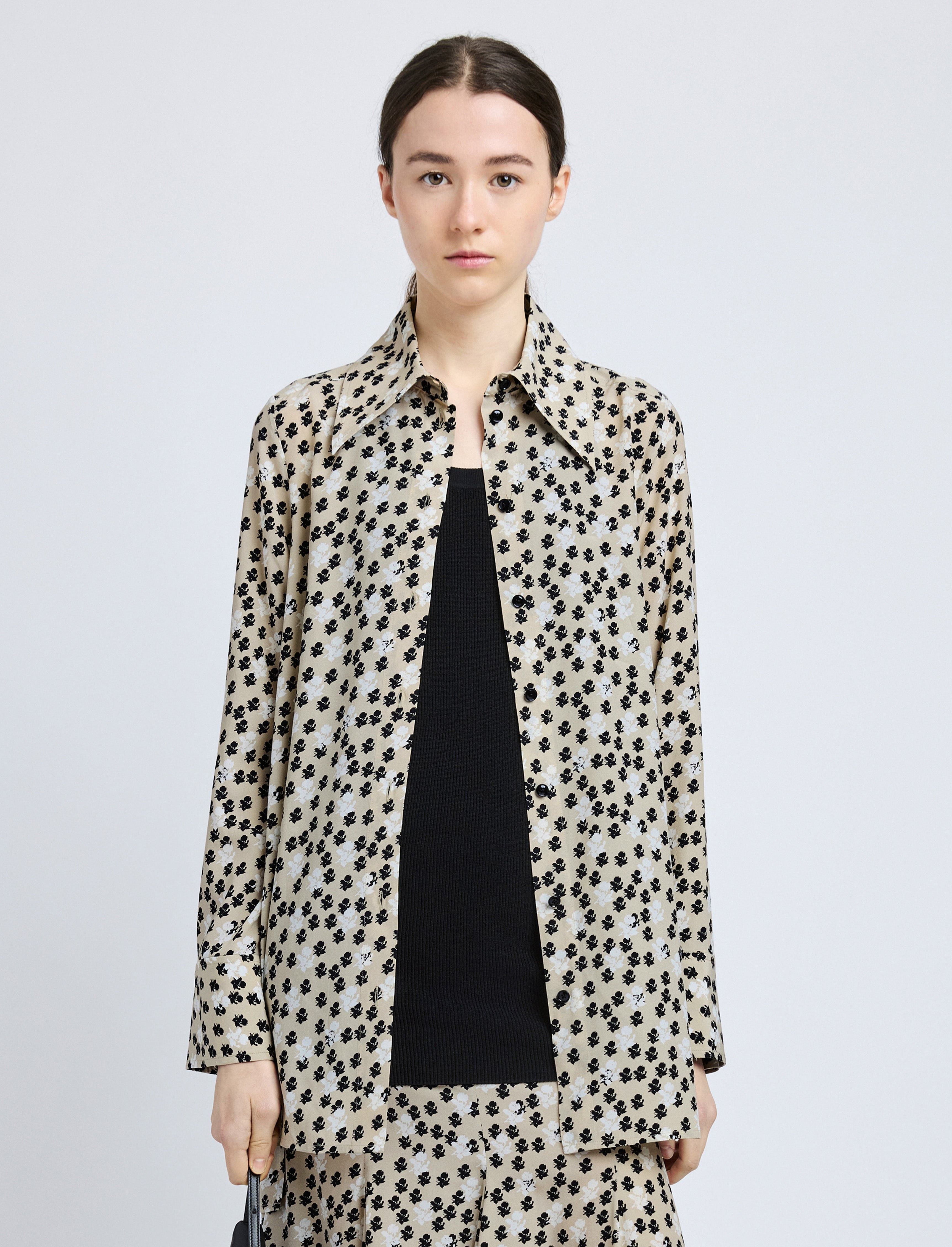 Emmeline Shirt in Printed Silk Viscose - 2