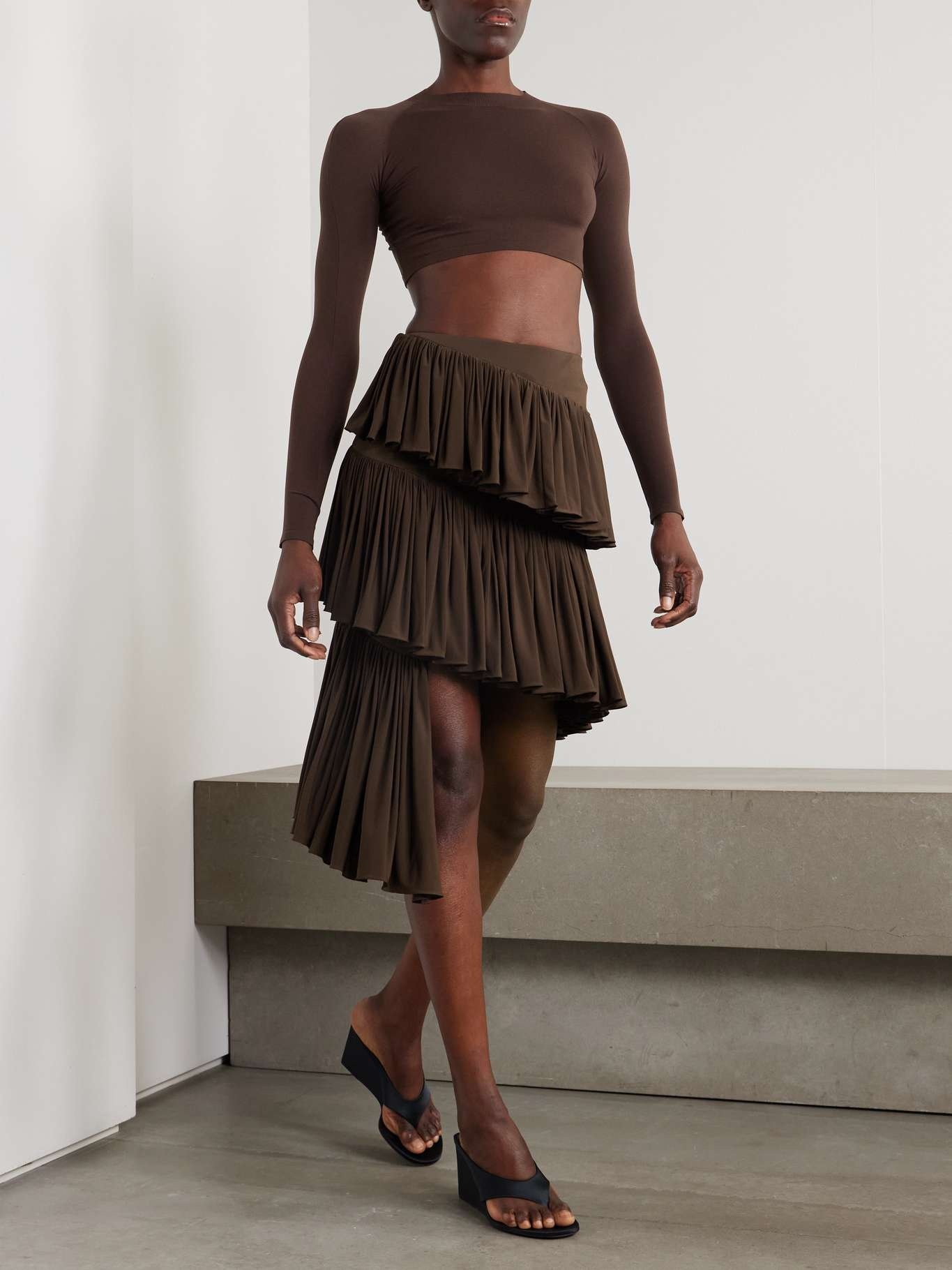 Alaïa JERSEY SPIRAL SKIRT | REVERSIBLE