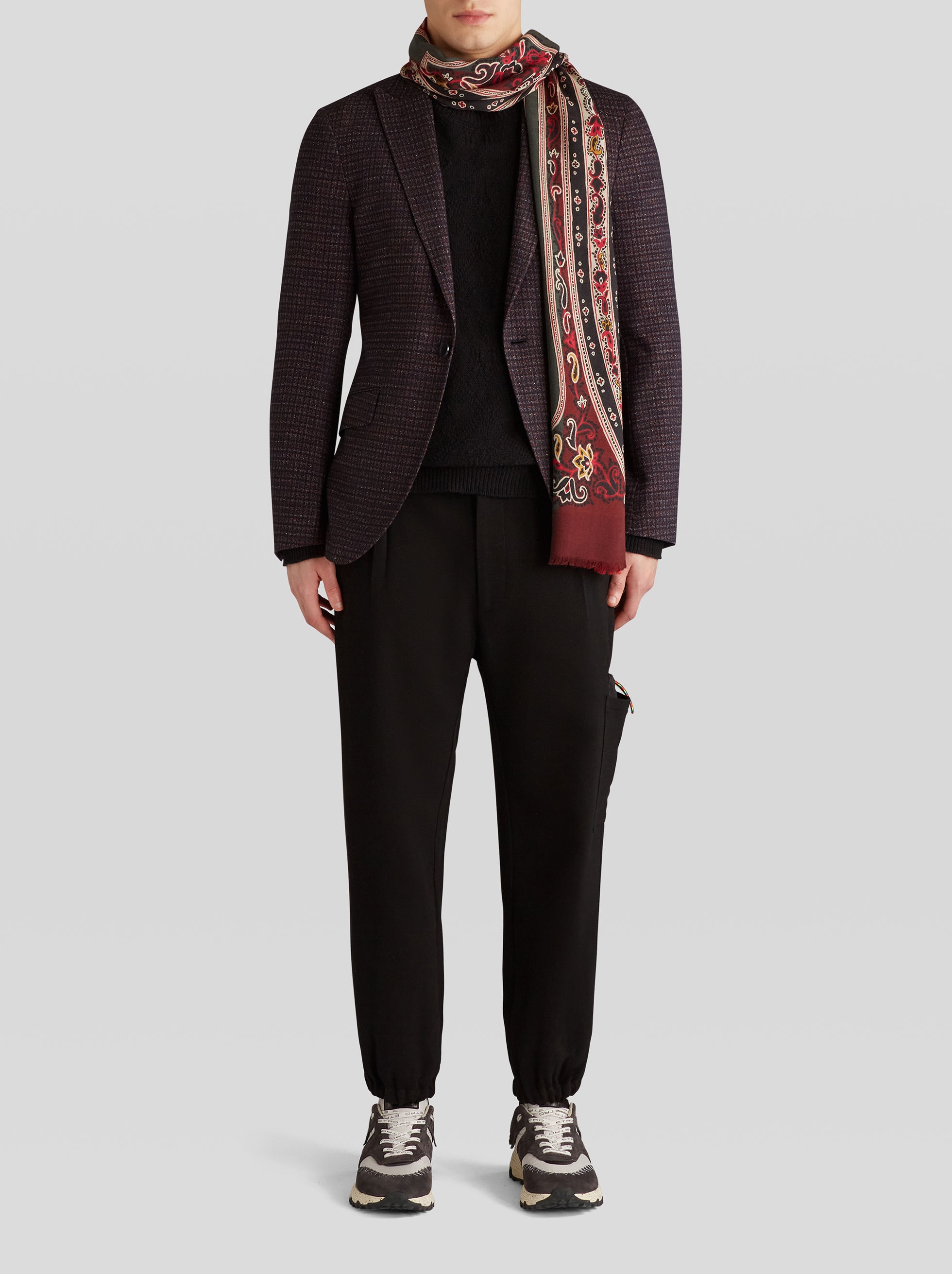 WOOL AND SILK PAISLEY SCARF - 2