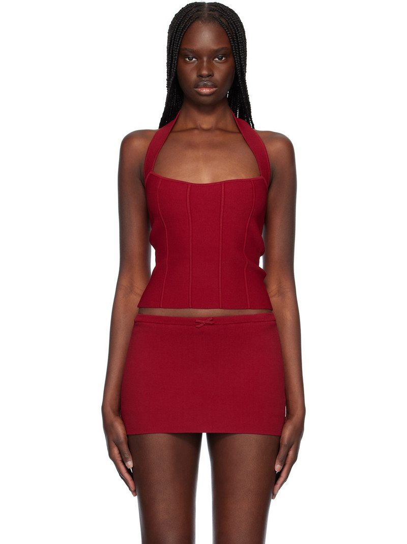 Red 'The Knit' Halter Top 1