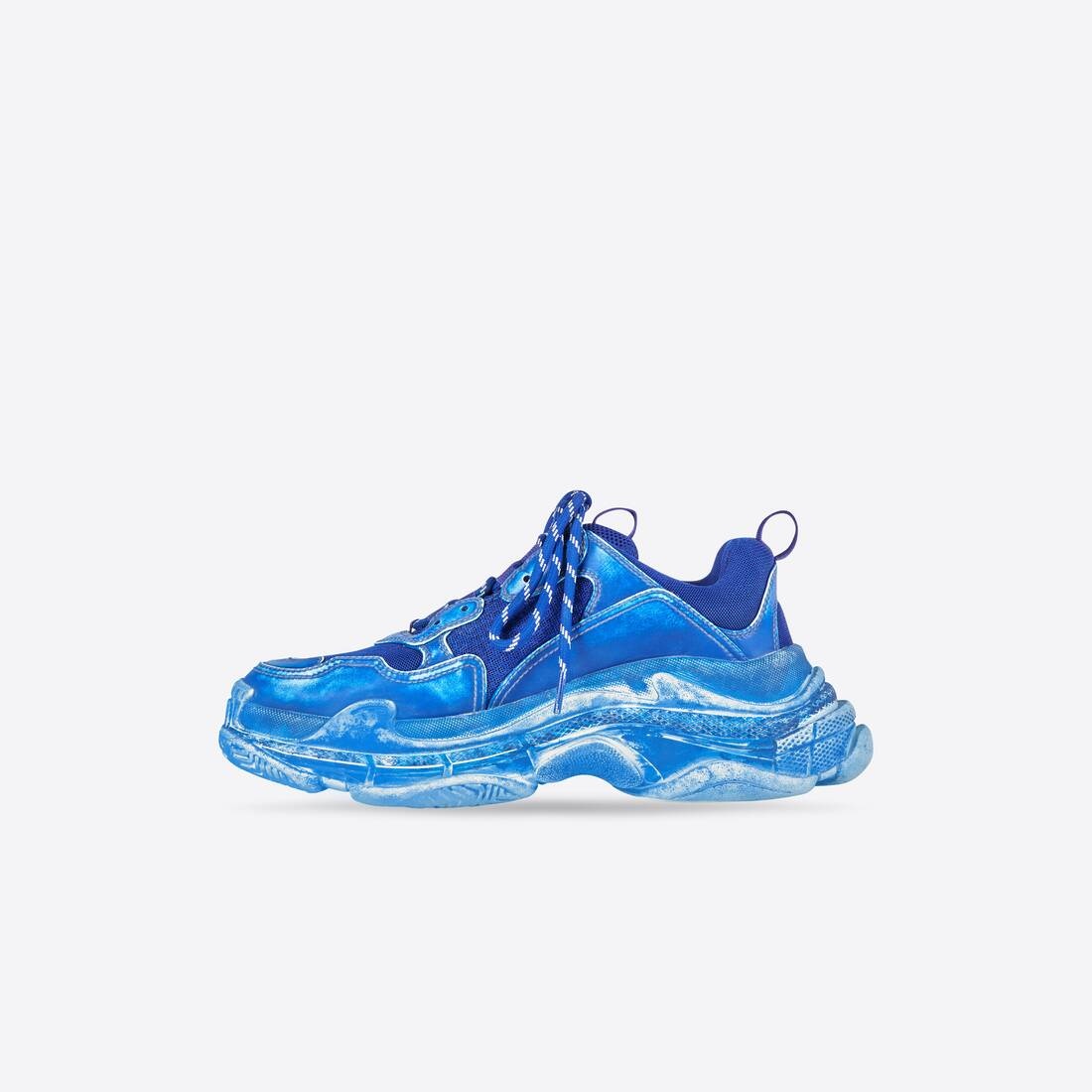 Men's Triple S Faded Sneaker in Blue - 4