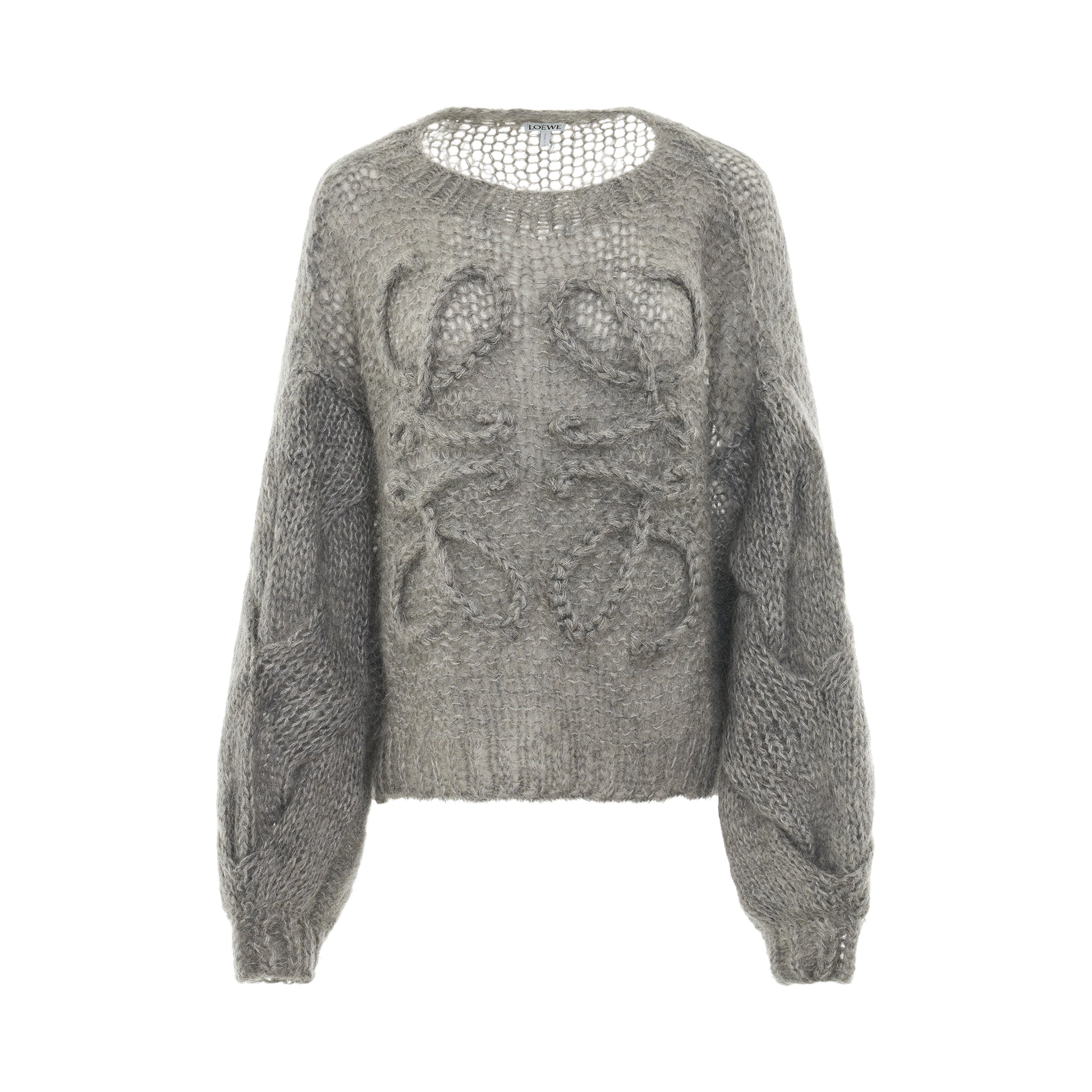 Anagram Mohair Sweater in Grey Melange - 1