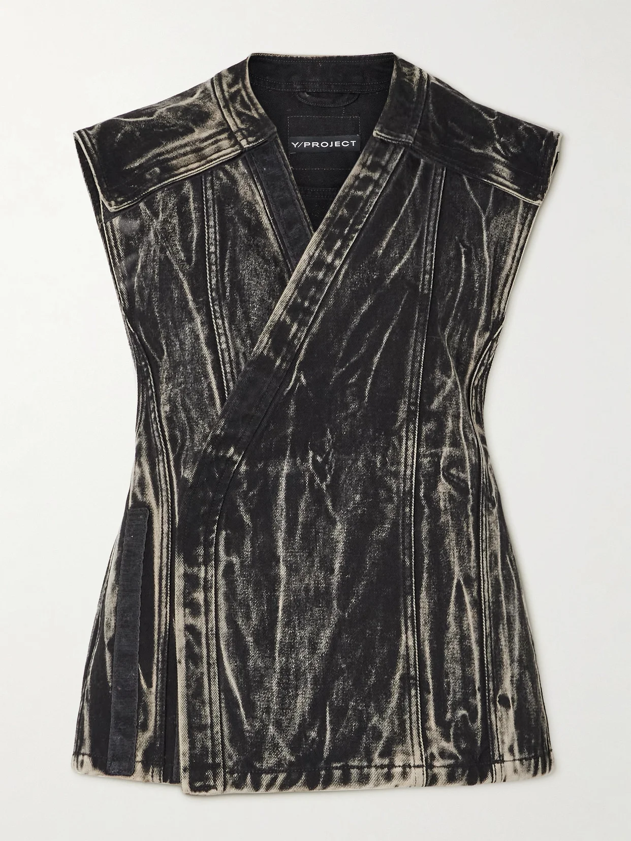 Bleached Denim Vest - 1