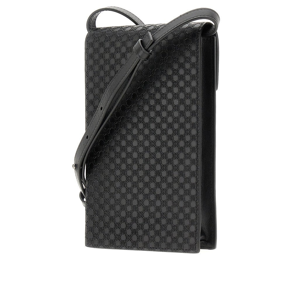 EMBOSSED LEATHER CROSSBODY TECH CASE - 2