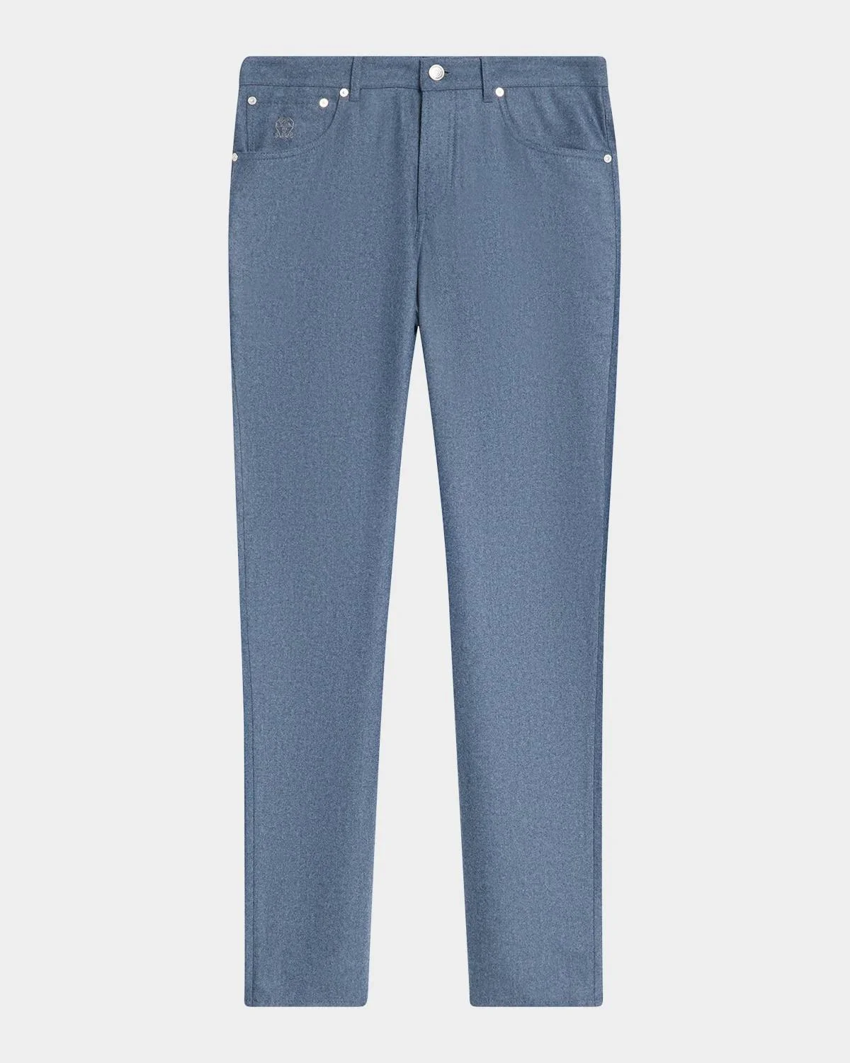 Men's Carded Flannel Five-Pocket Pants - 1