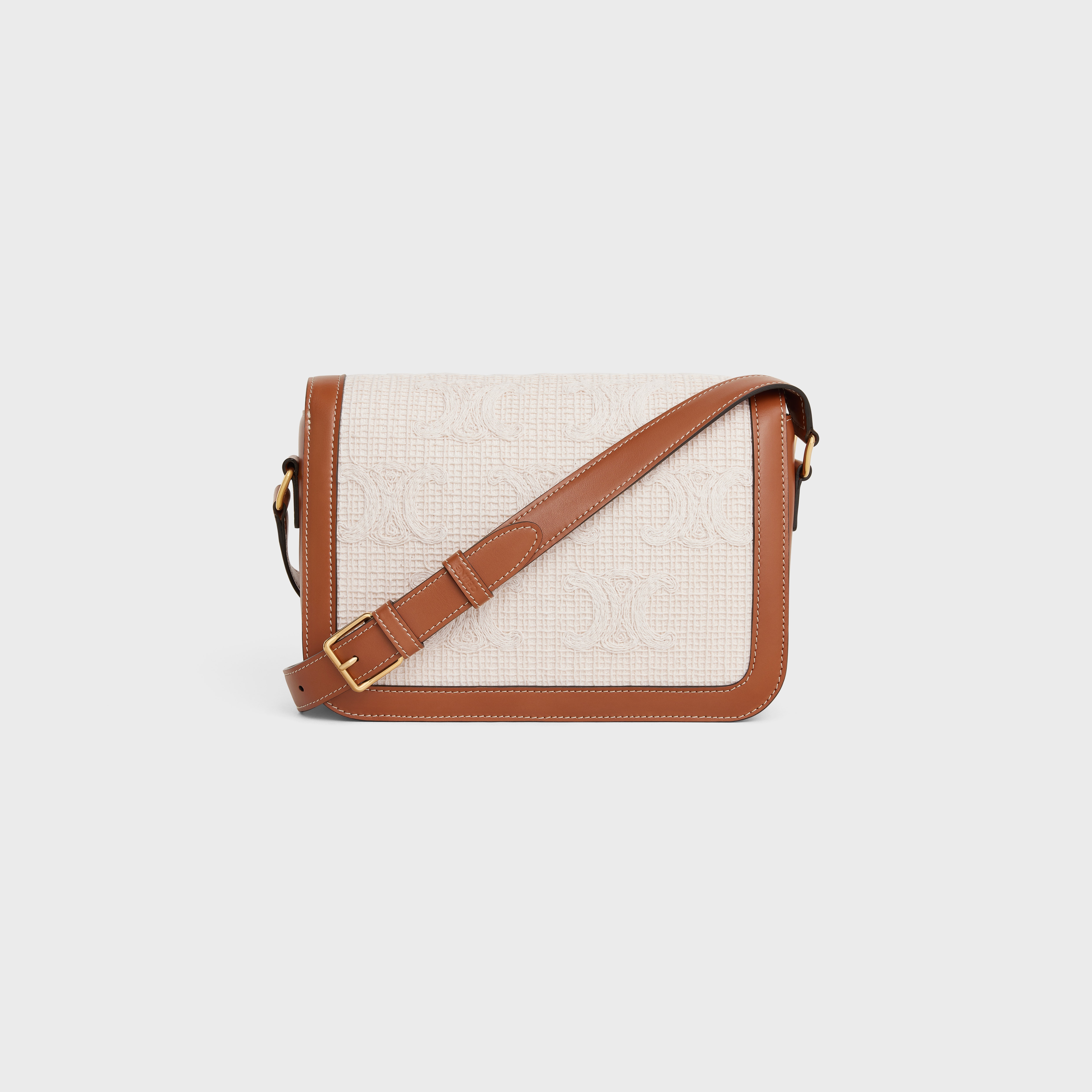 Classique Triomphe Bag in TEXTILE WITH TRIOMPHE CROCHET EMBROIDERY - 3