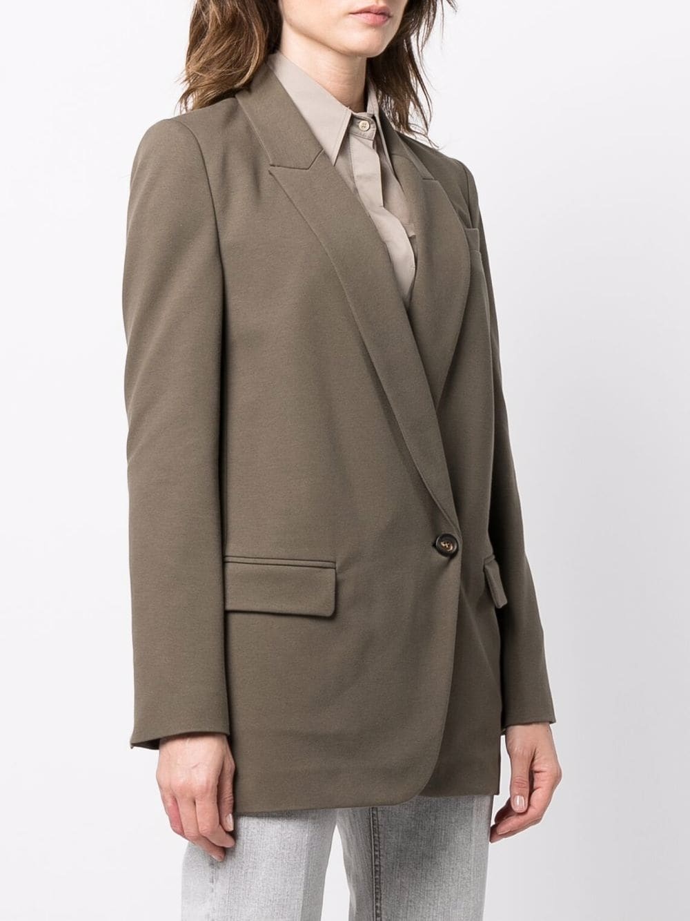tailored-cut single-breasted blazer - 3