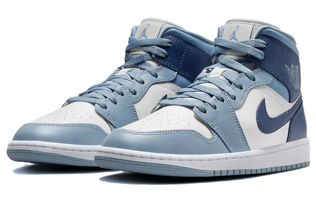 (WMNS) Air Jordan 1 Mid 'Two-Tone Blue' BQ6472-140 - 3