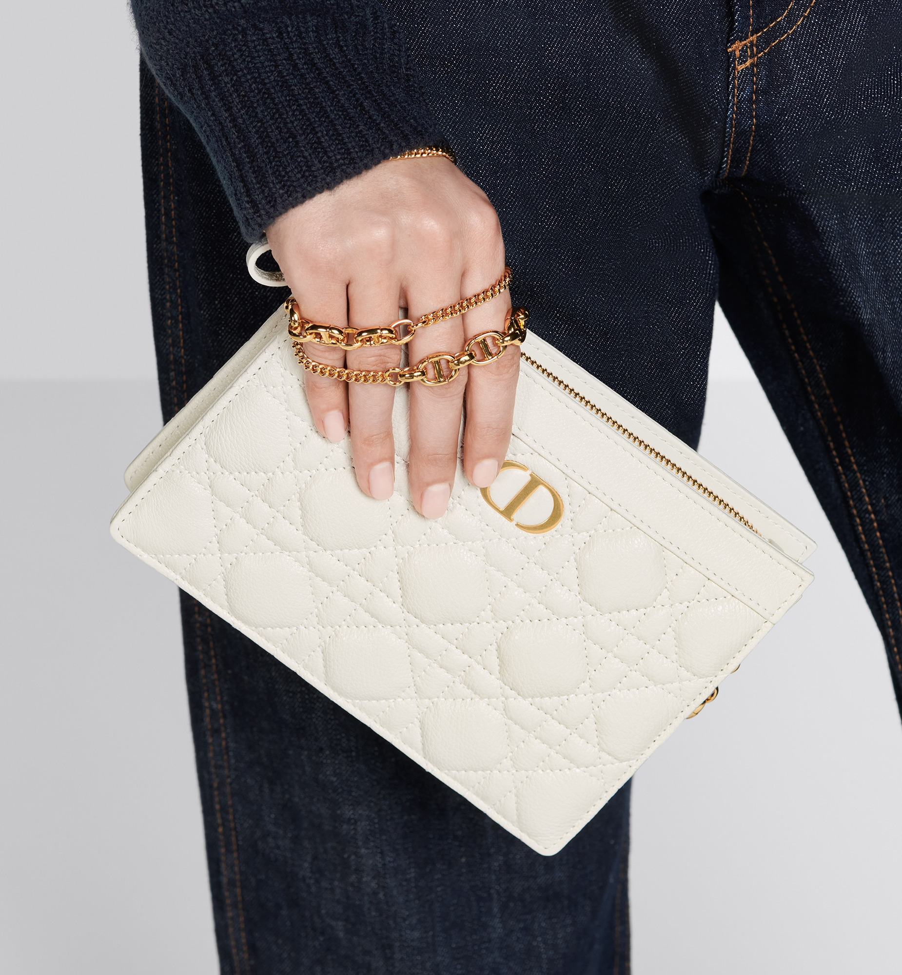 Dior Caro Zipped Pouch with Chain - 8