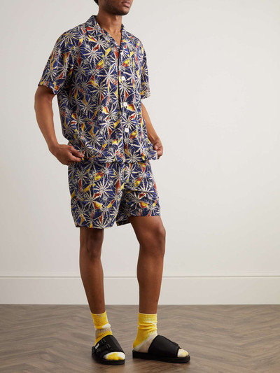 BEAMS PLUS Straight-Leg Mid-Length Printed Shell Swim Shorts outlook