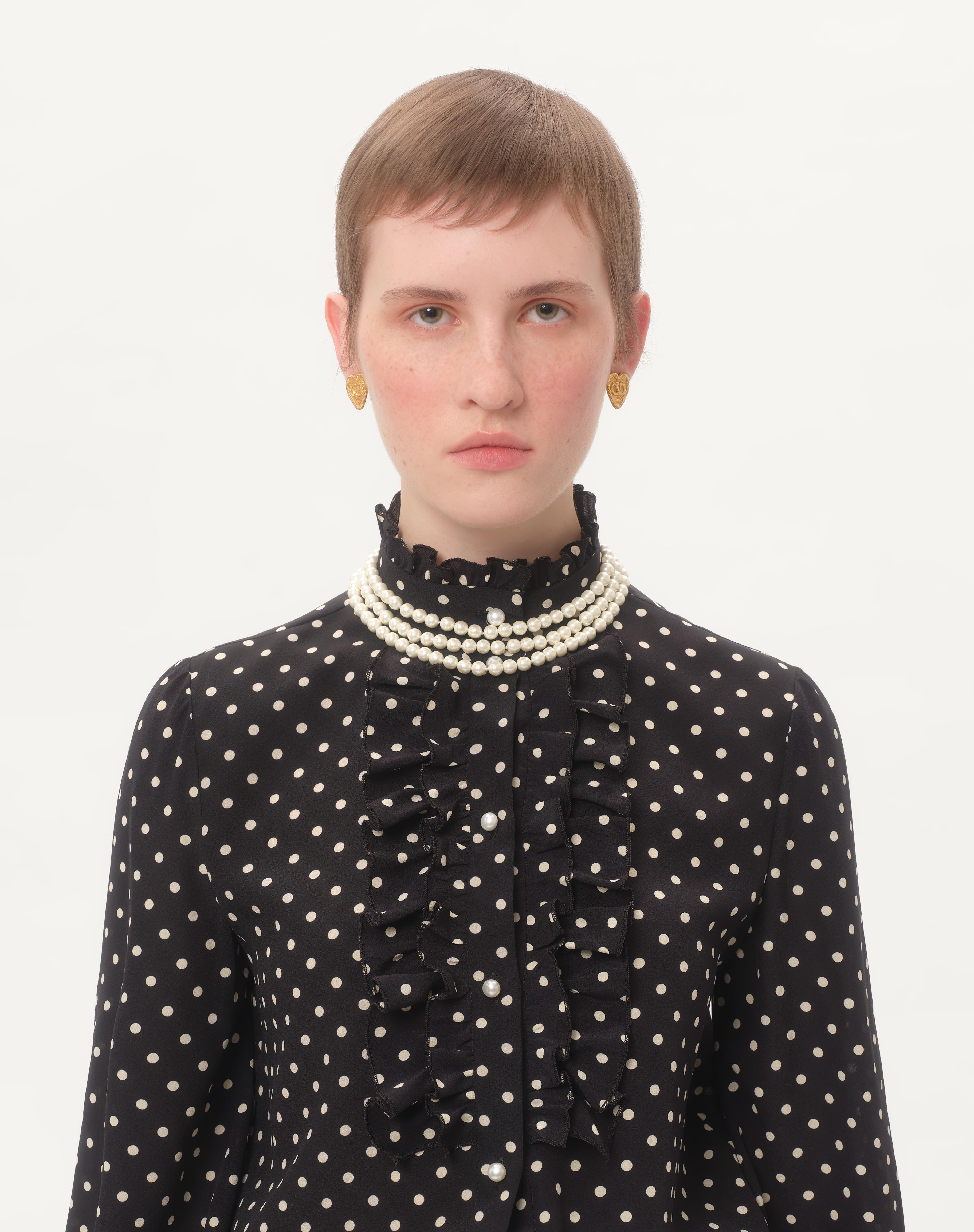 CREPE DE CHINE SHIRT WITH PLUSDEPOIS PRINT - 4