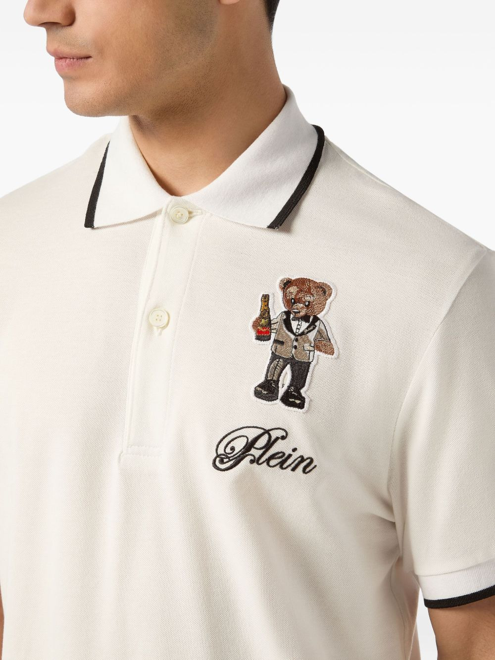 teddy bear-graphic polo shirt - 4