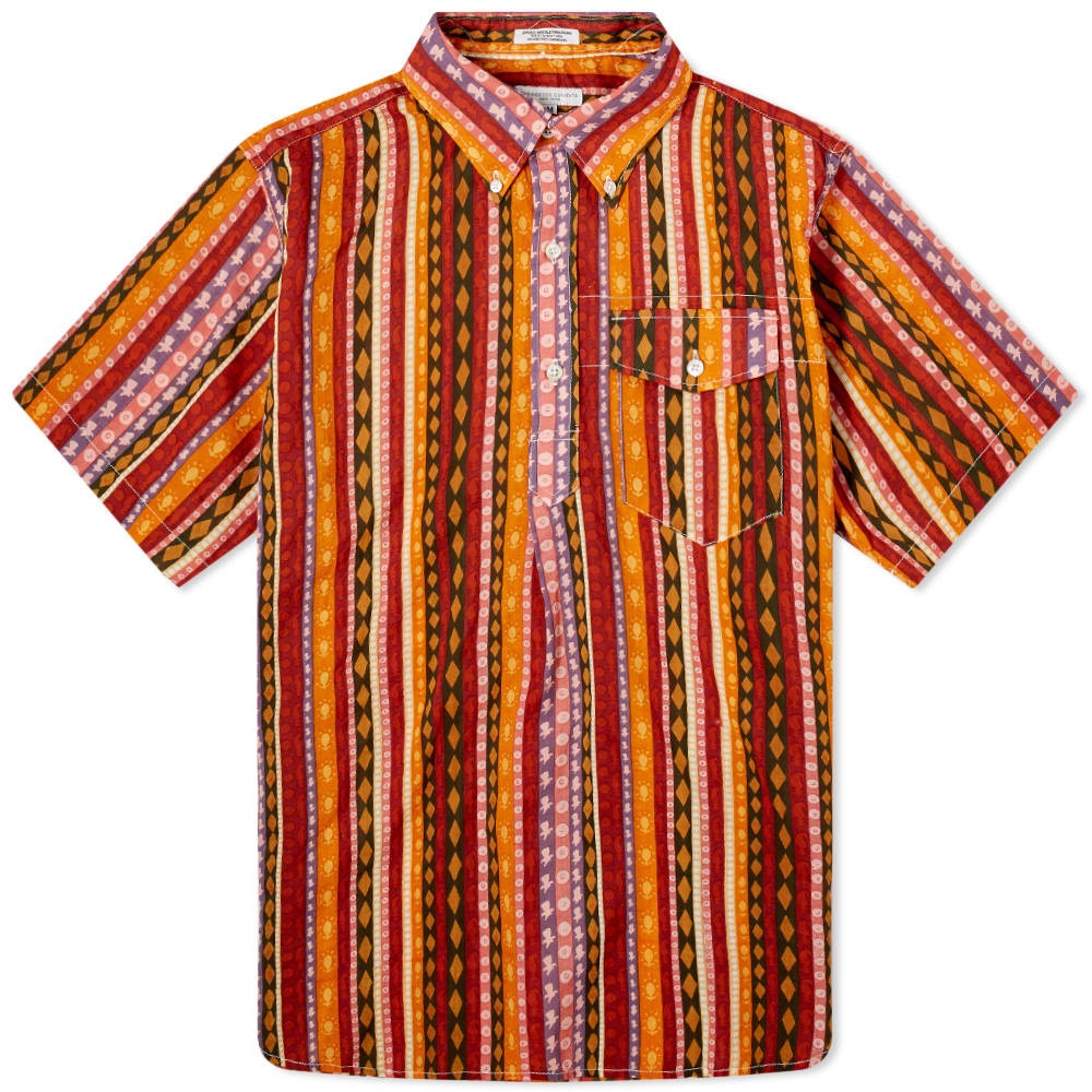 Engineered Garments Short Sleeve Multi Stripe Popover Button - 1