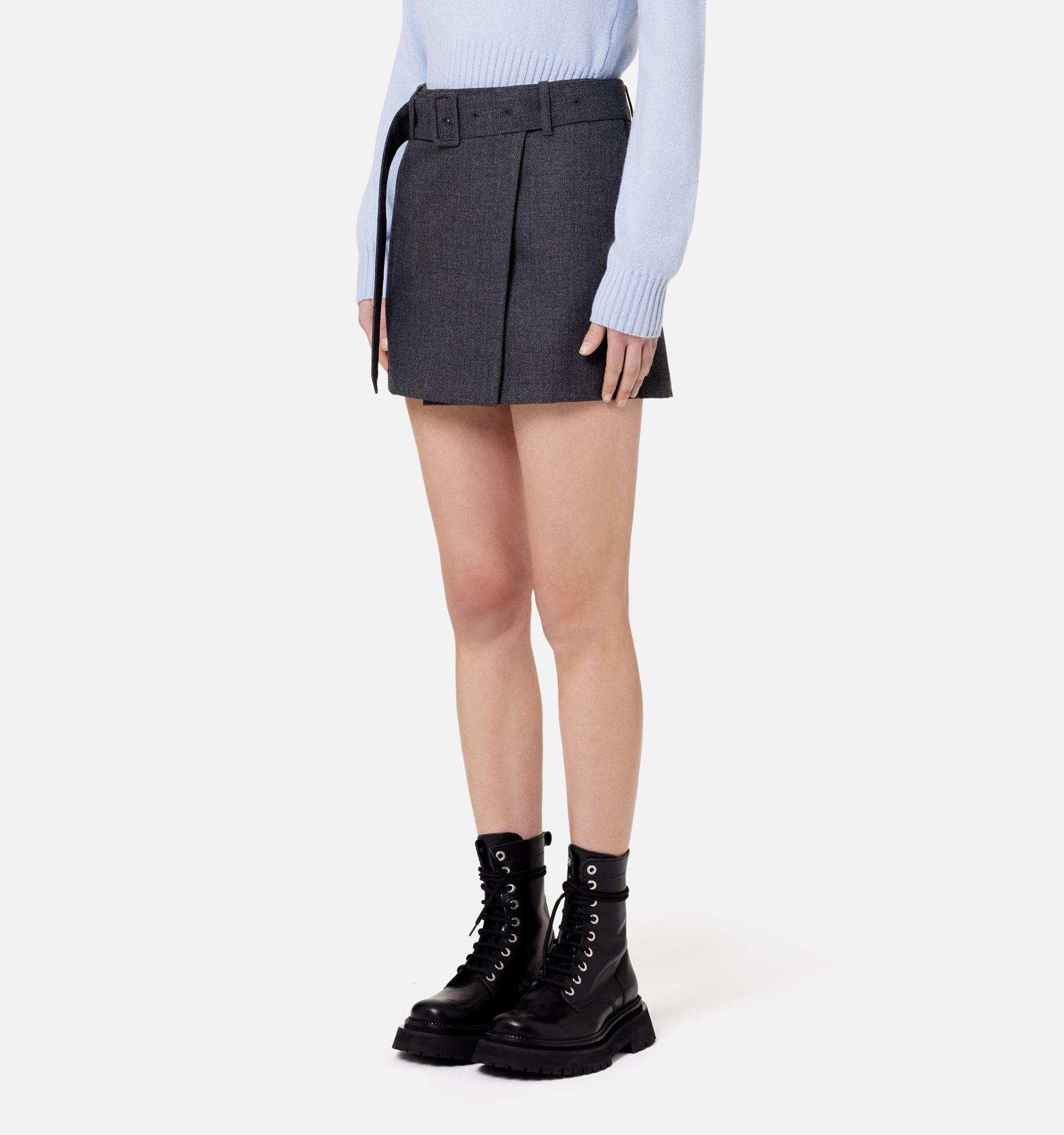 Belted Mini Skirt - 3