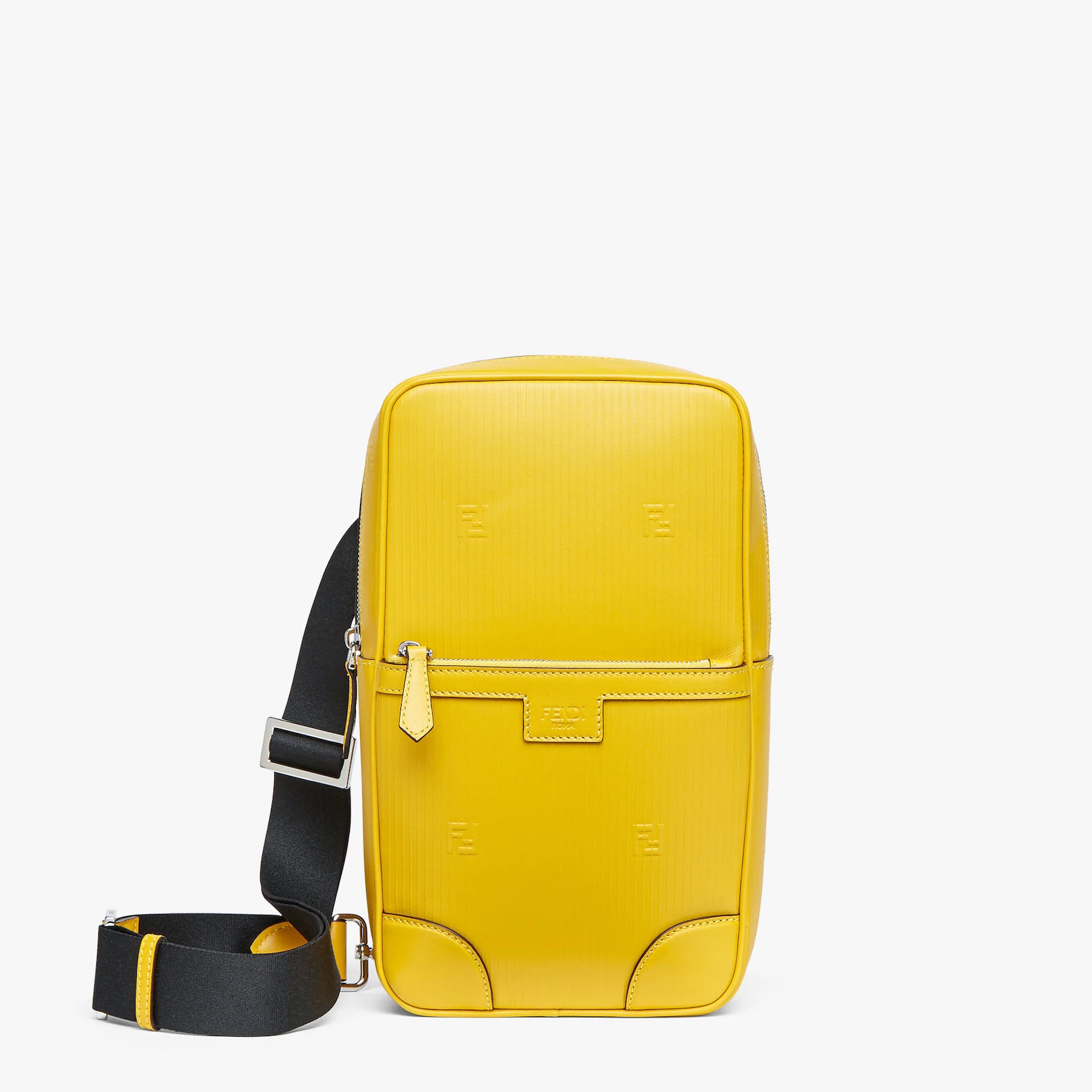 Yellow leather backpack - 1