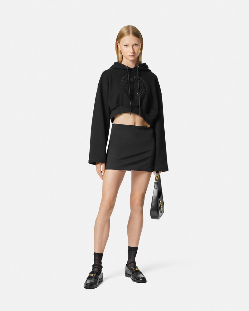 VERSACE Embellished Medusa Crop Hoodie outlook
