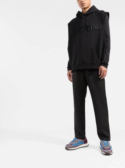 Valentino logo-print sleeveless hoodie outlook