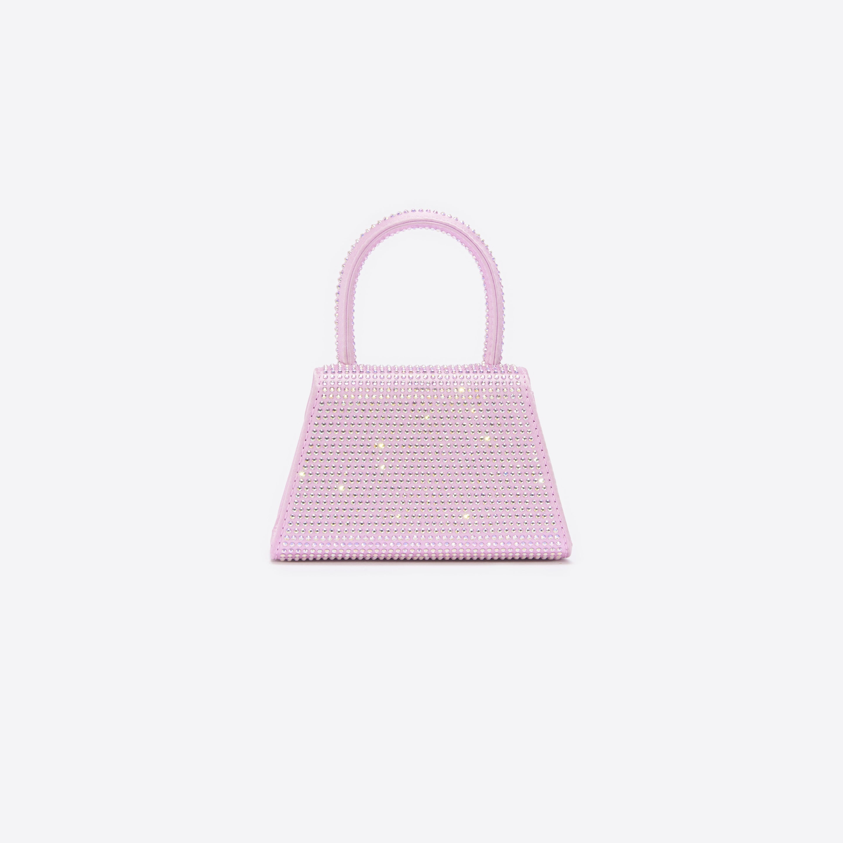 Pink Rhinestone Embellished Micro Bow Bag - 3