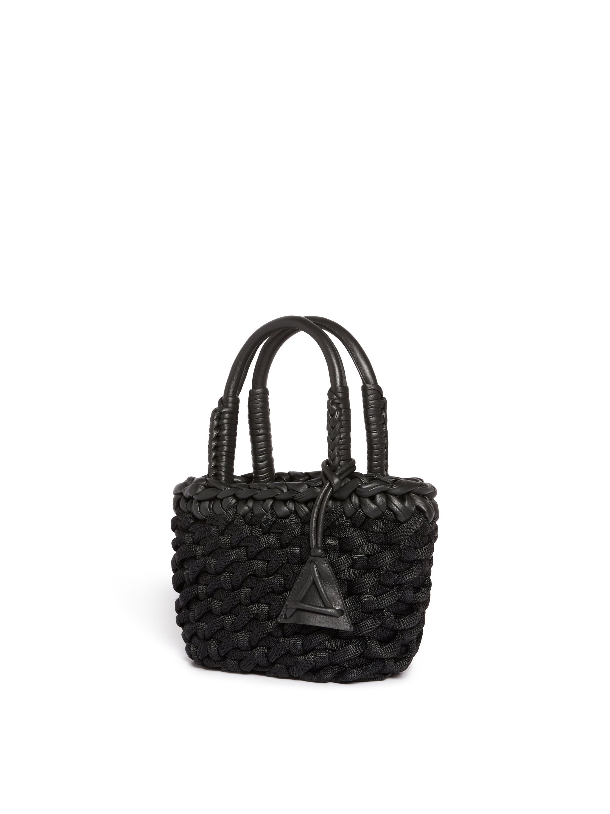 Icon Leather & Rafia Medium Tote - 4