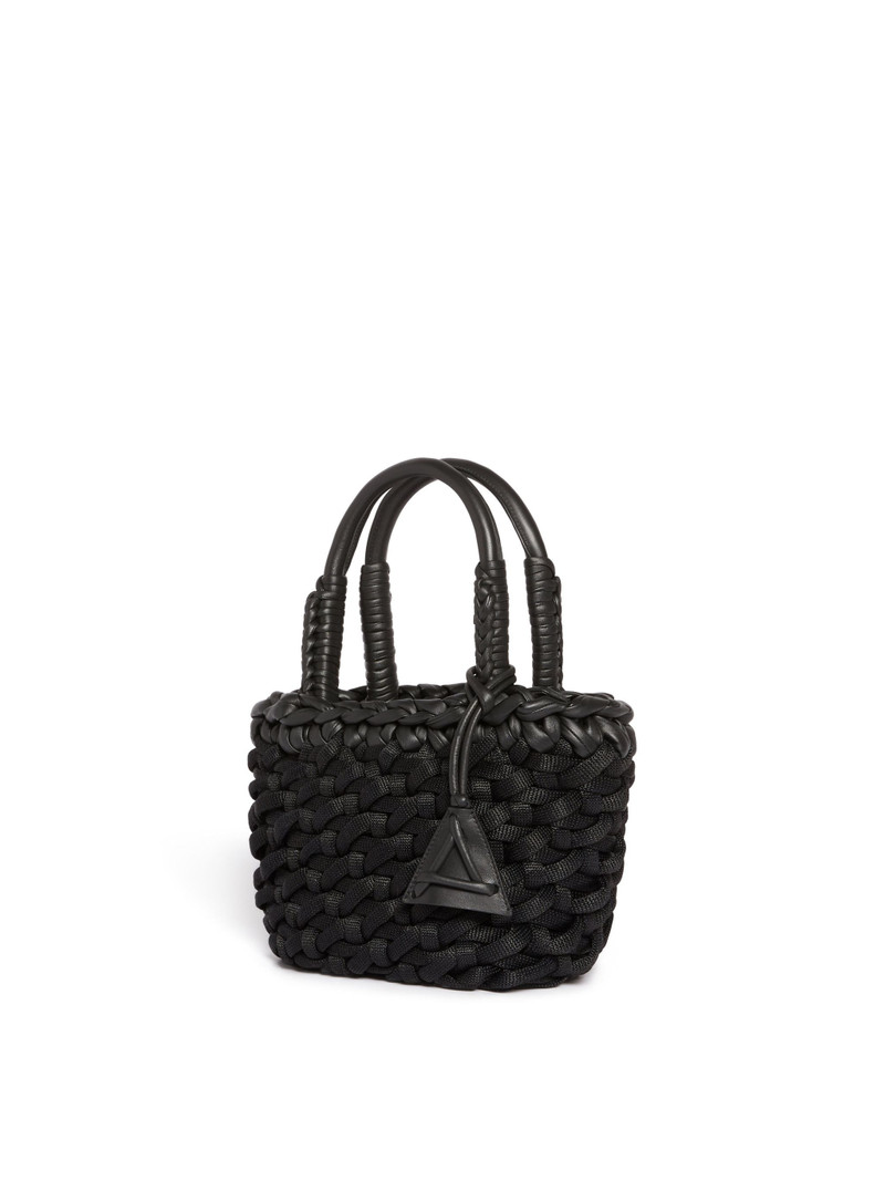 Icon Leather & Rafia Medium Tote 4