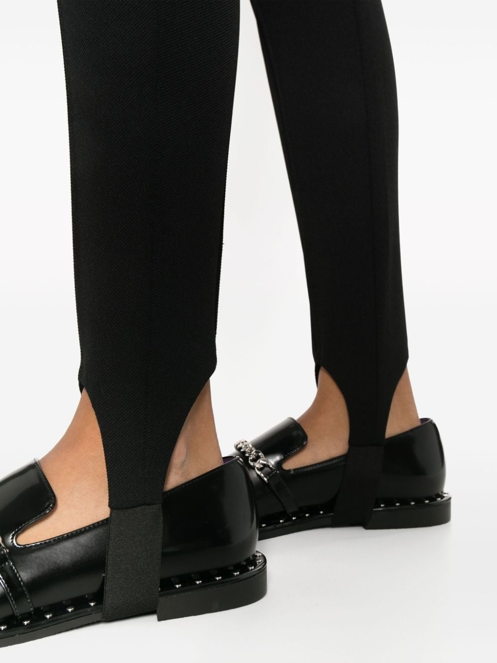 lyocell-cotton blend stirrup trousers - 5