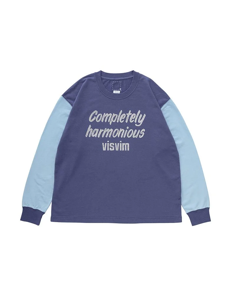 JUMBO TEE L/S DMGD BLUE - 1