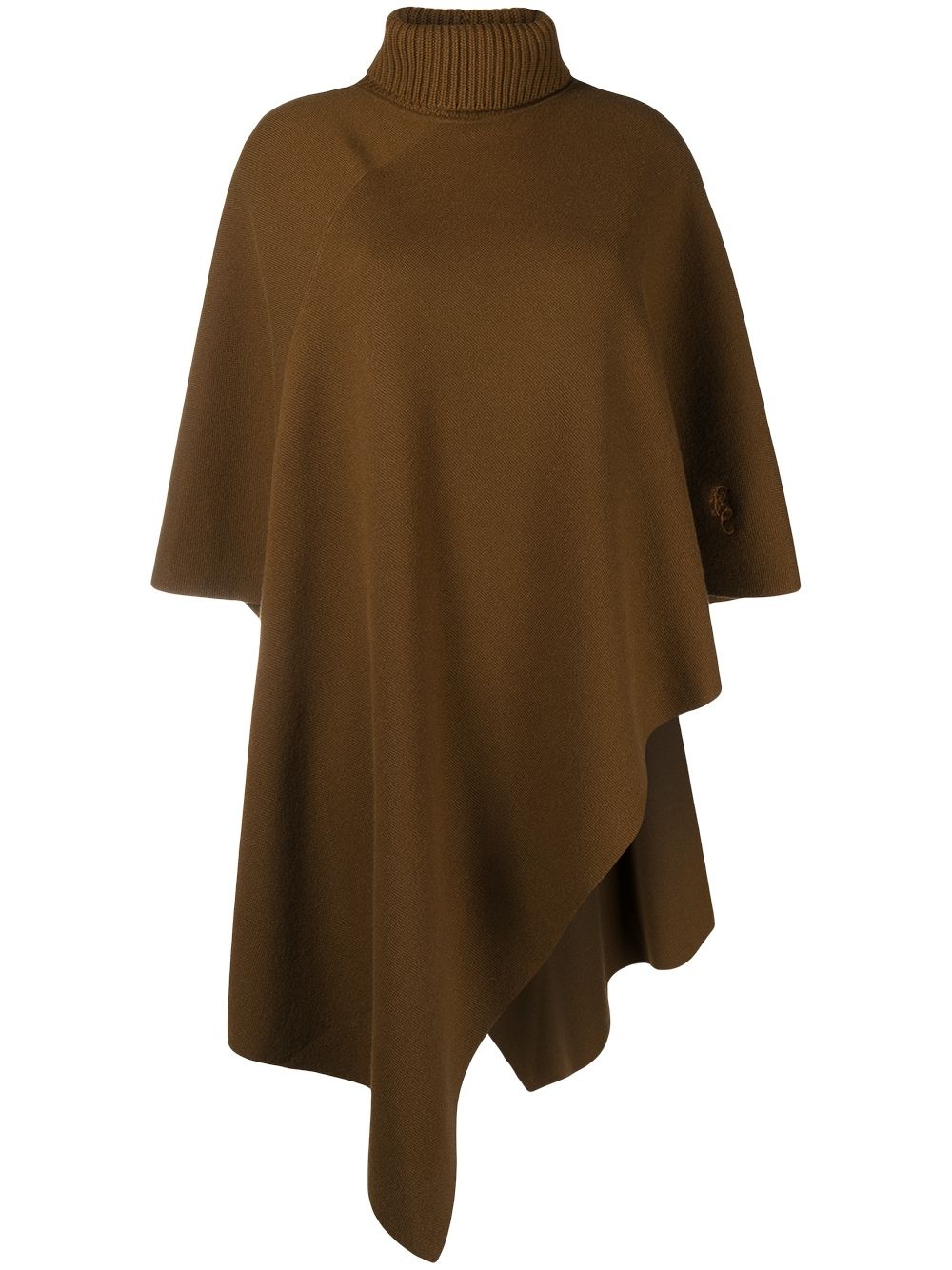 knitted cashmere poncho - 1