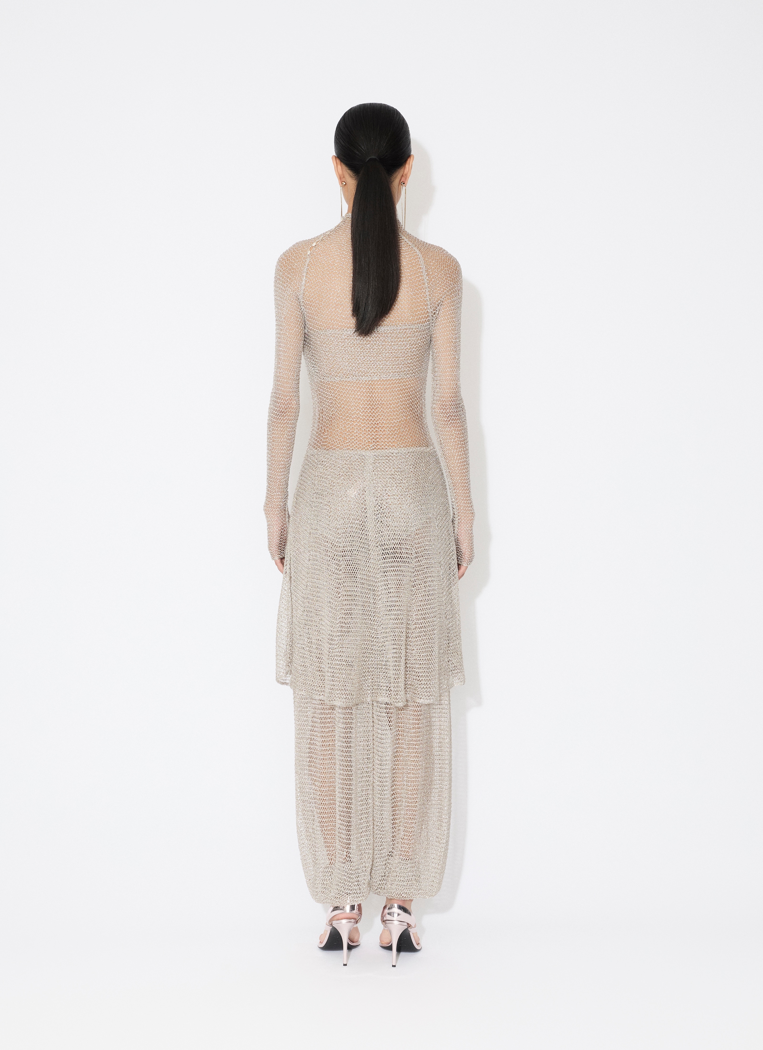 MESH KNIT BALLOON PANTS - 3