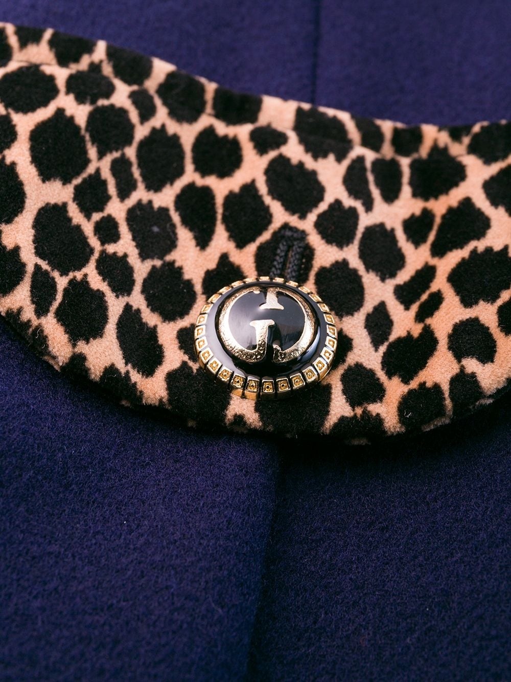 animal print detail coat - 6