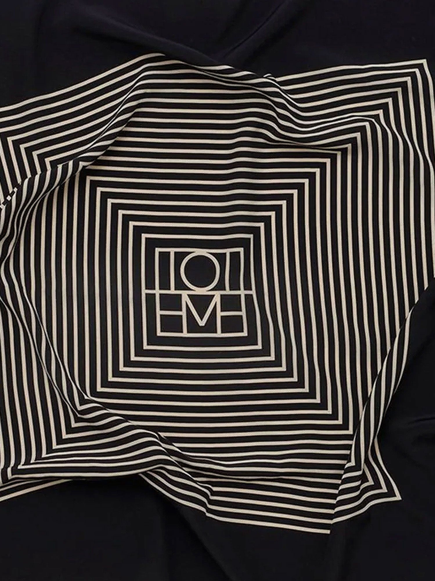 Toteme Silk Foulard With Centered Monogram Print - 2