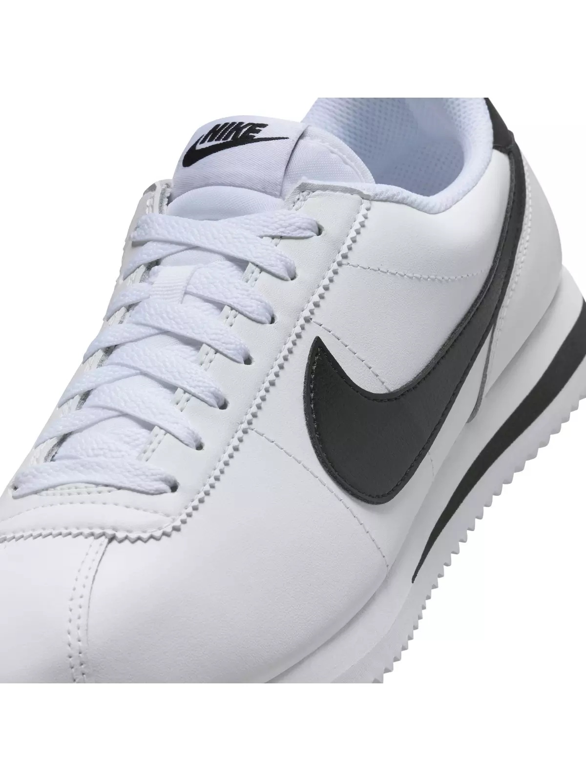 Cortez Leather "White/Black" Women's Shoe - 10