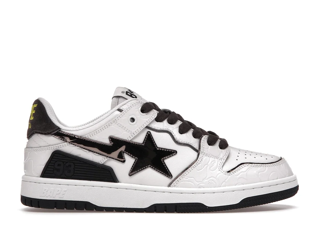 A Bathing Ape Bape SK8 Sta White Silver - 1