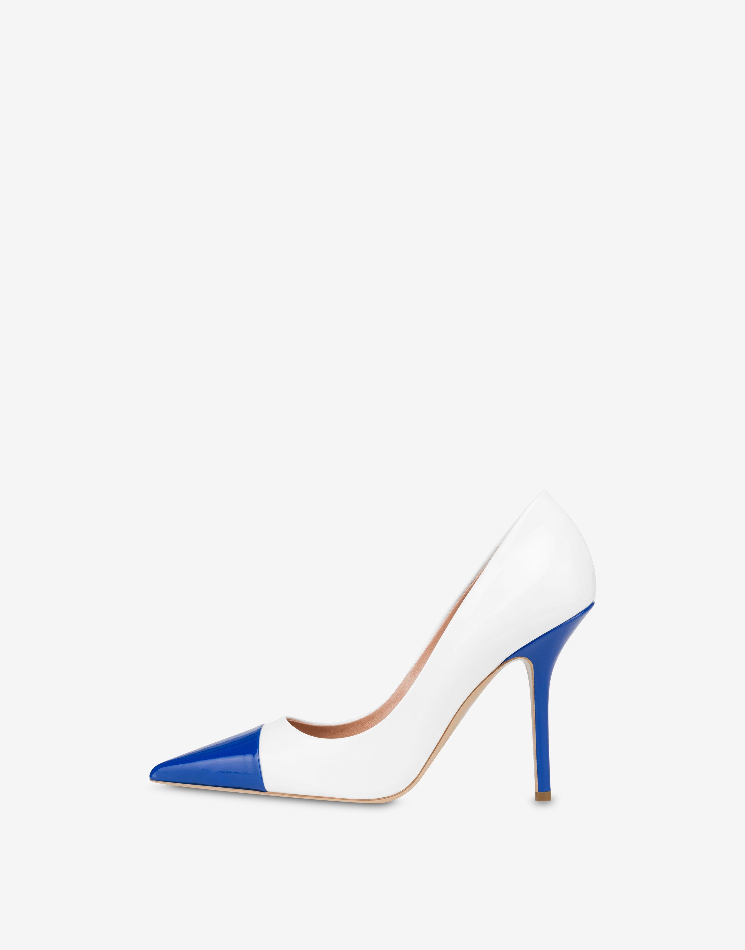 CONTRASTING DETAILS PATENT LEATHER PUMPS - 2