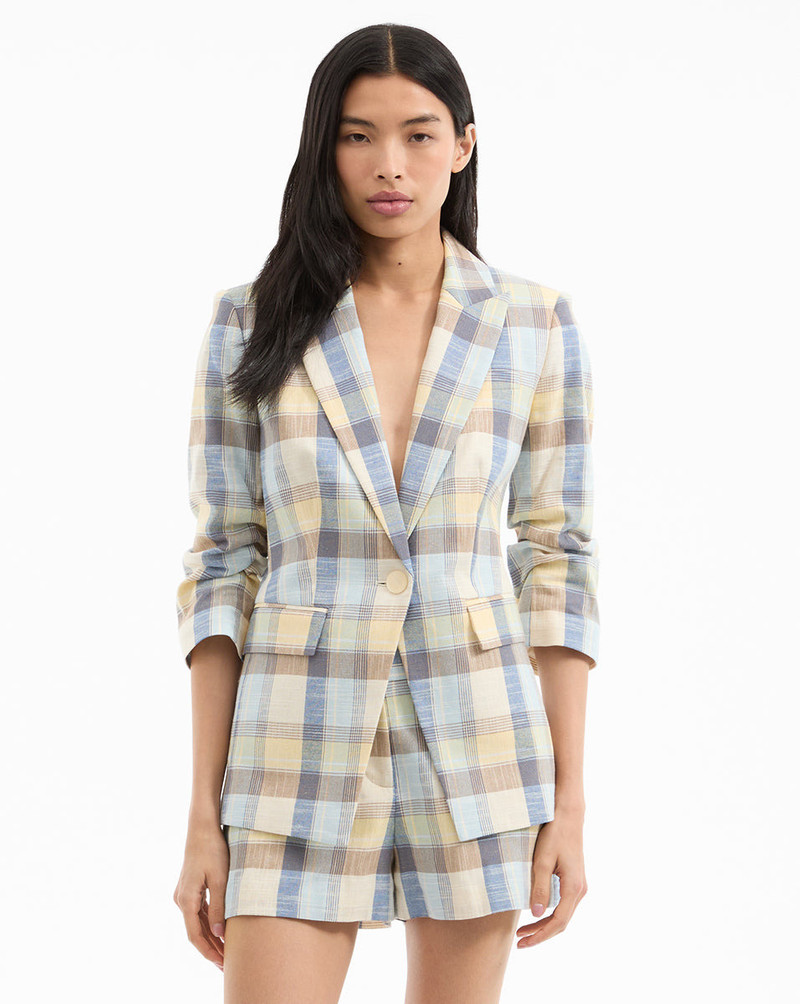 VERONICA BEARD CLAYTON PLAID DICKEY JACKET outlook