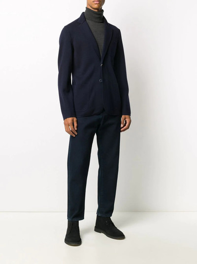 Herno single-breasted knitted blazer outlook