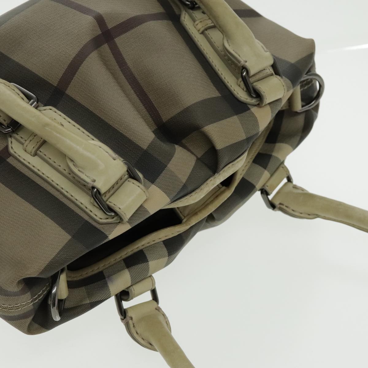 Burberry Nova Check Hand Bag Pvc Beige - 6