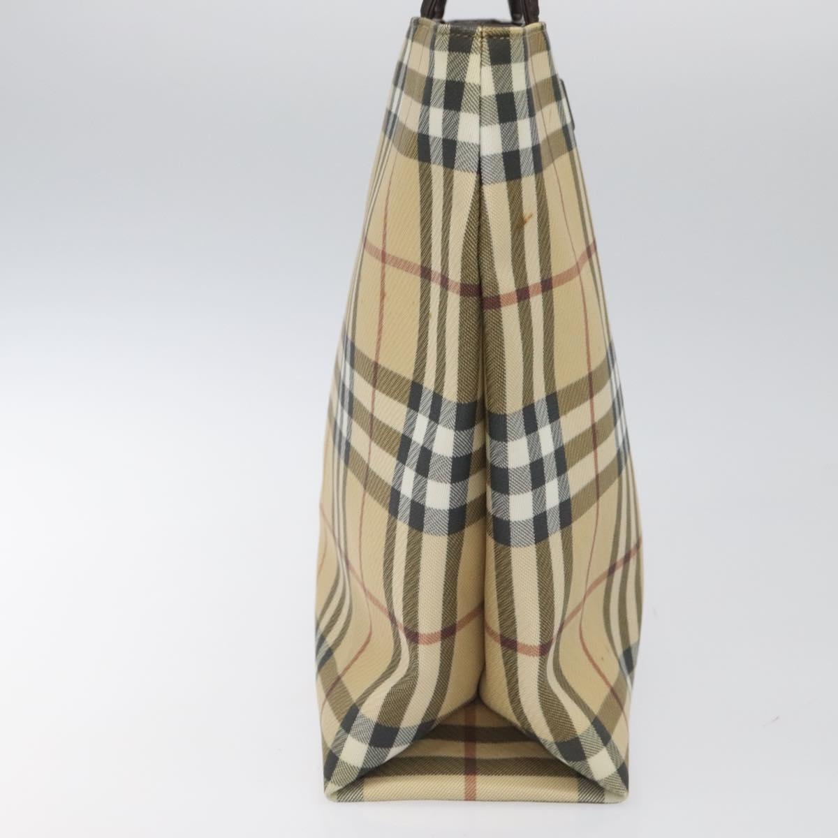 Burberry Nova Check Hand Bag Pvc Beige - 3