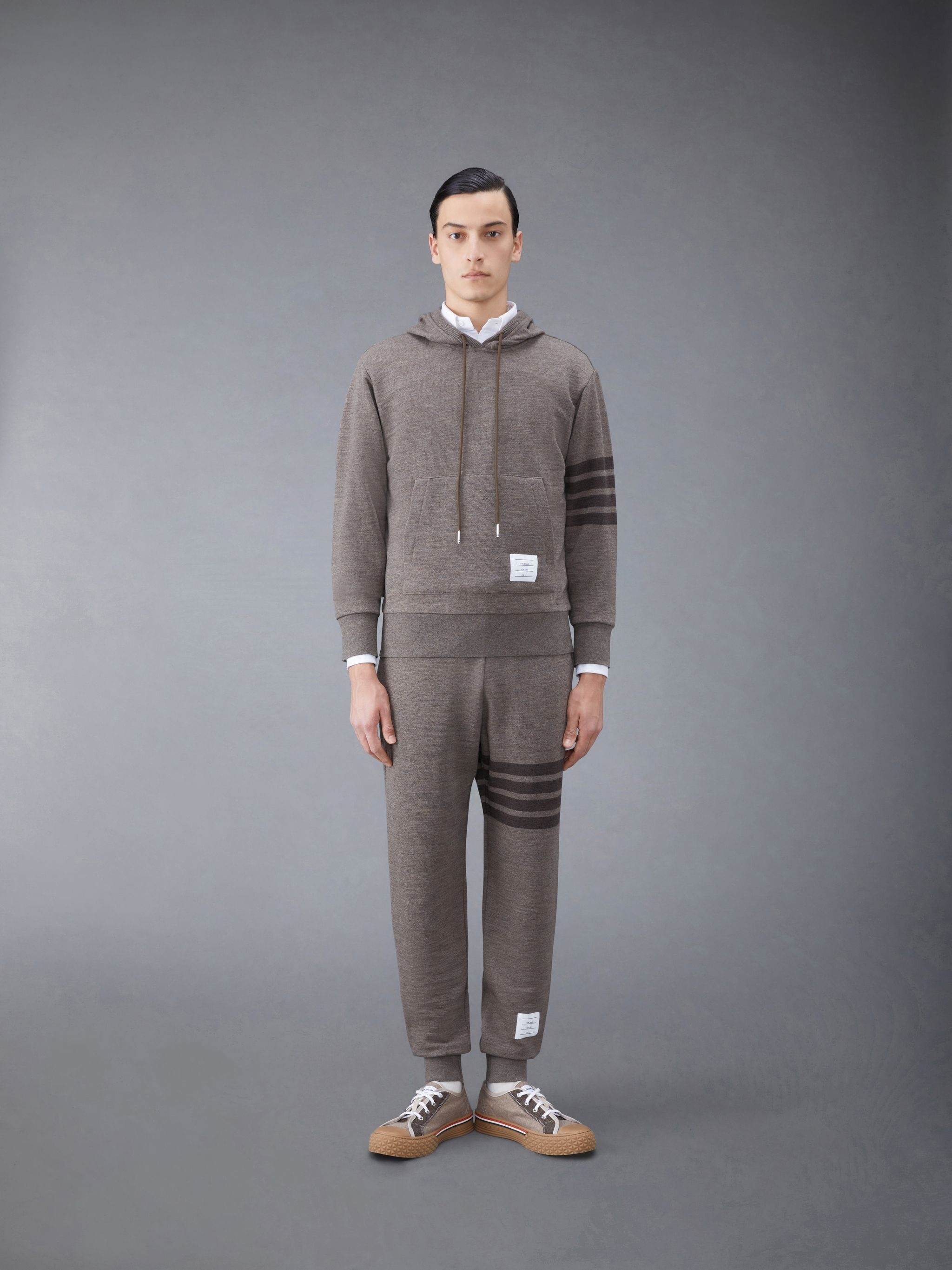 Wool Loopback 4-Bar Hoodie Pullover - 3