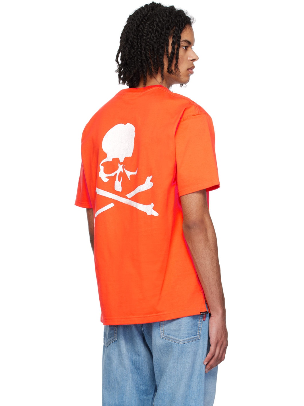 Orange 3D Skull T-Shirt - 3