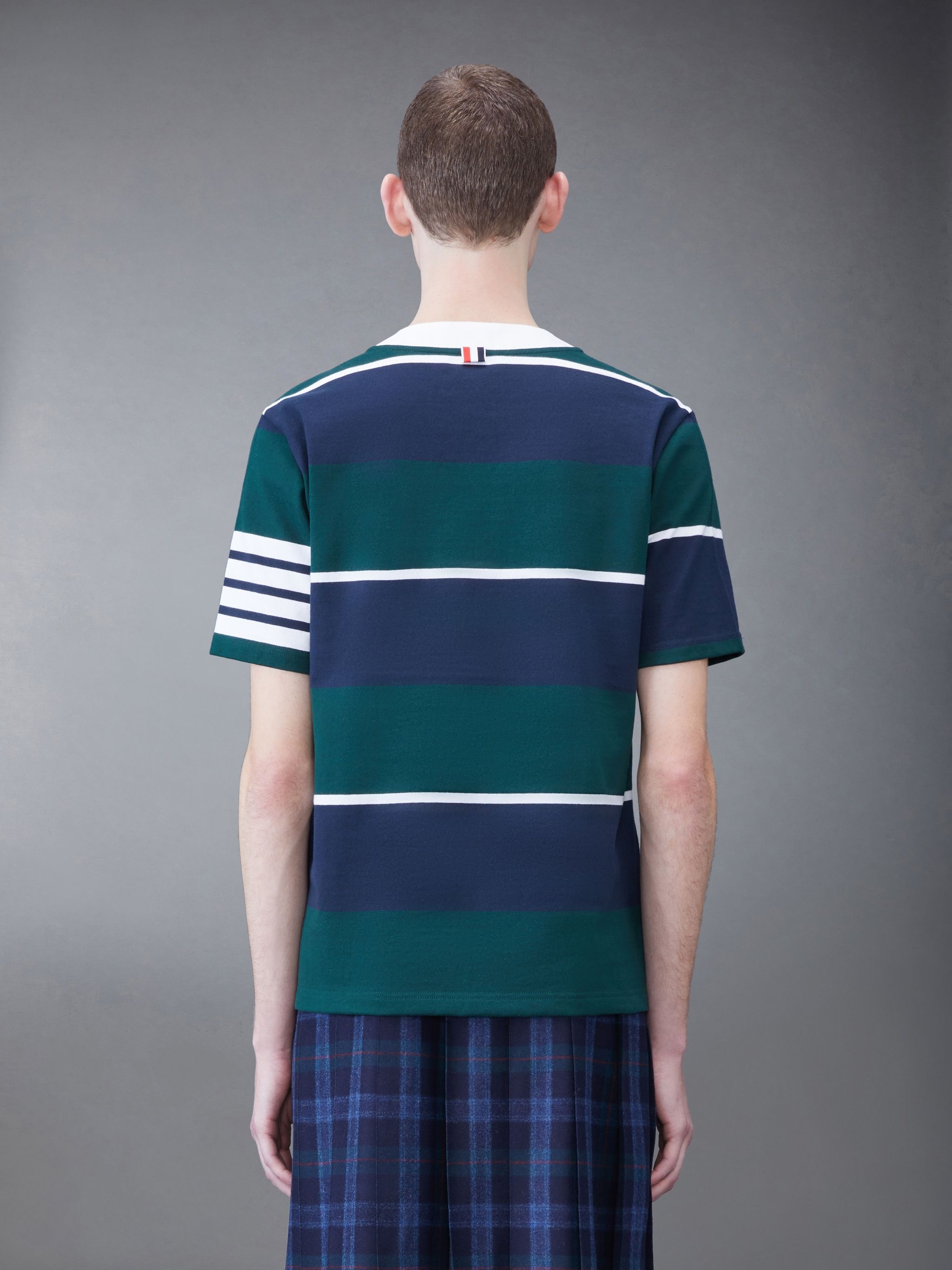 Rugby Stripe 4-Bar V-neck Tee - 2