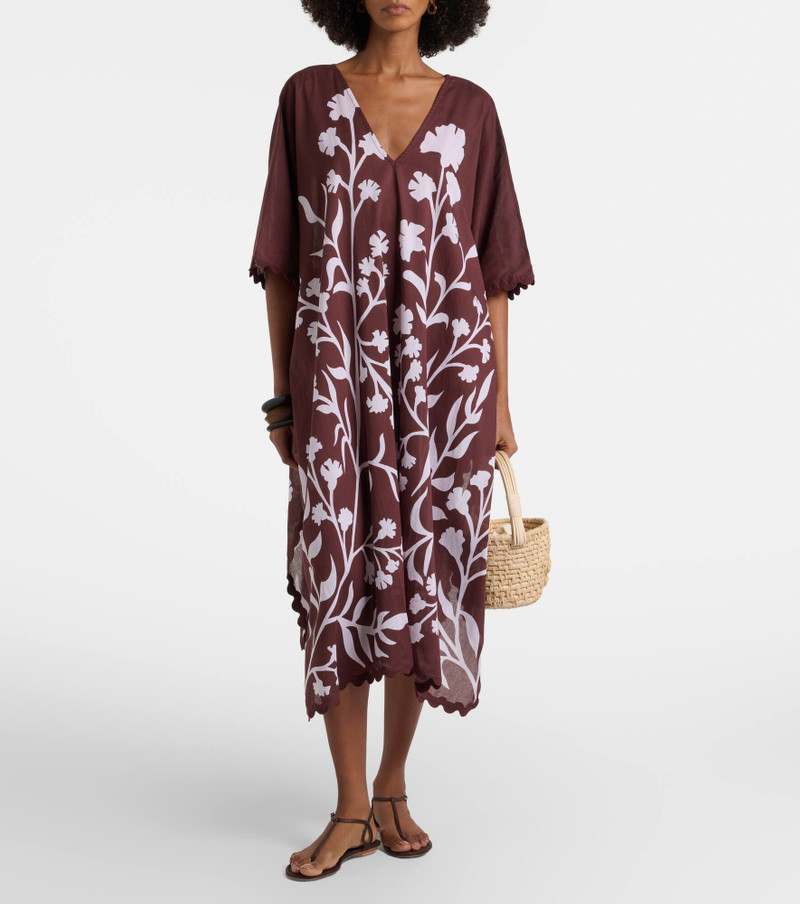 juliet dunn Floral cotton kaftan outlook