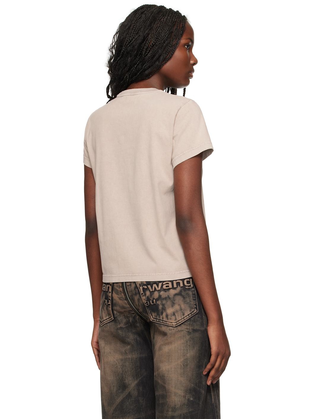 Taupe Blade Logo-Embossed T-shirt - 3