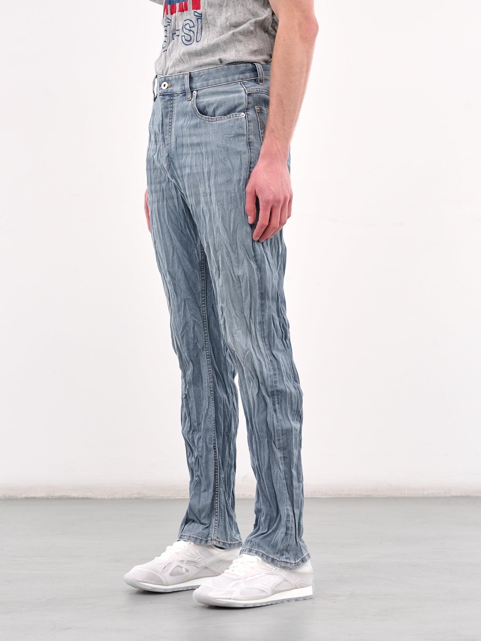 Crushed Denim Jeans - 2