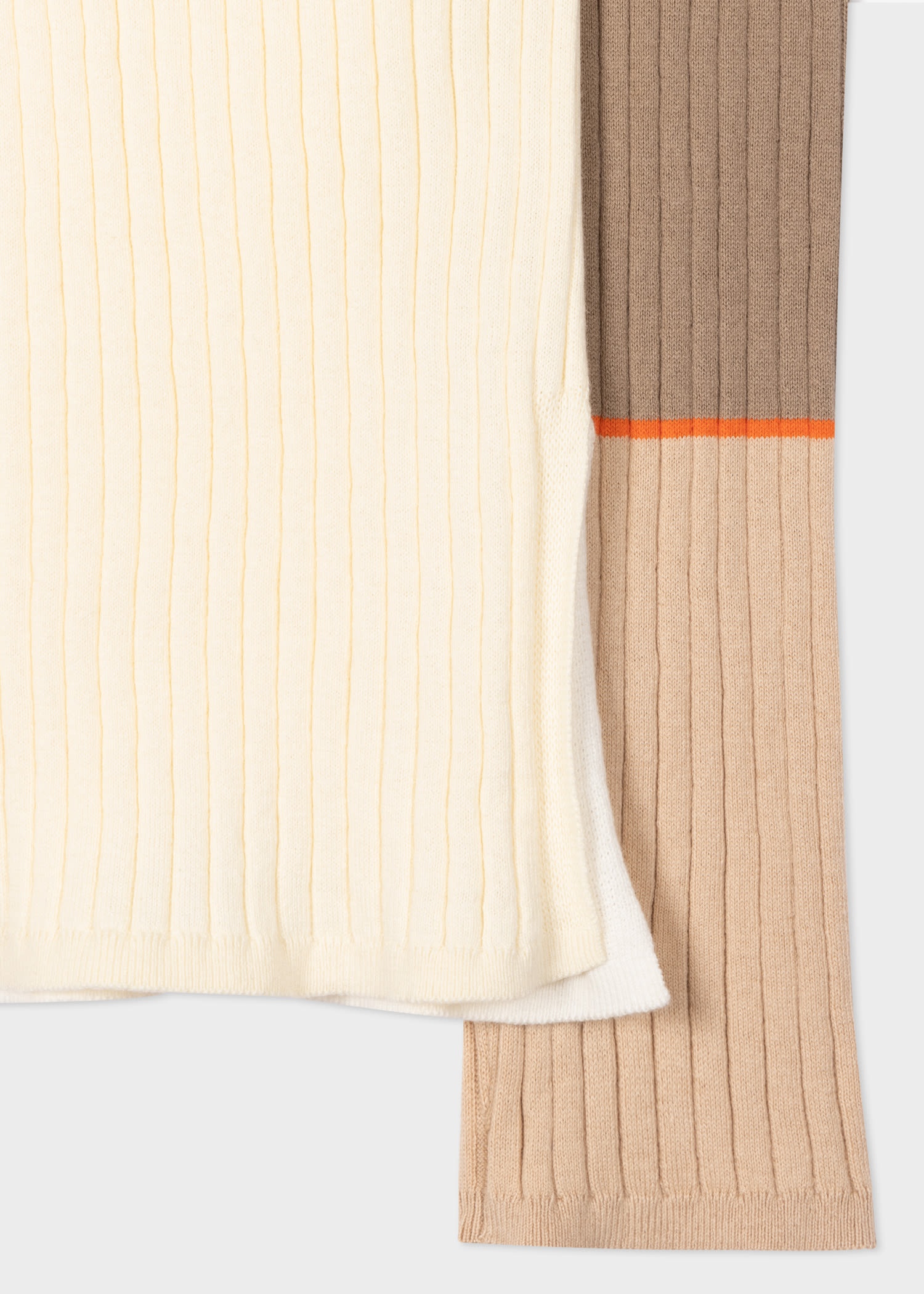 Ribbed Contrast Sweater - 2