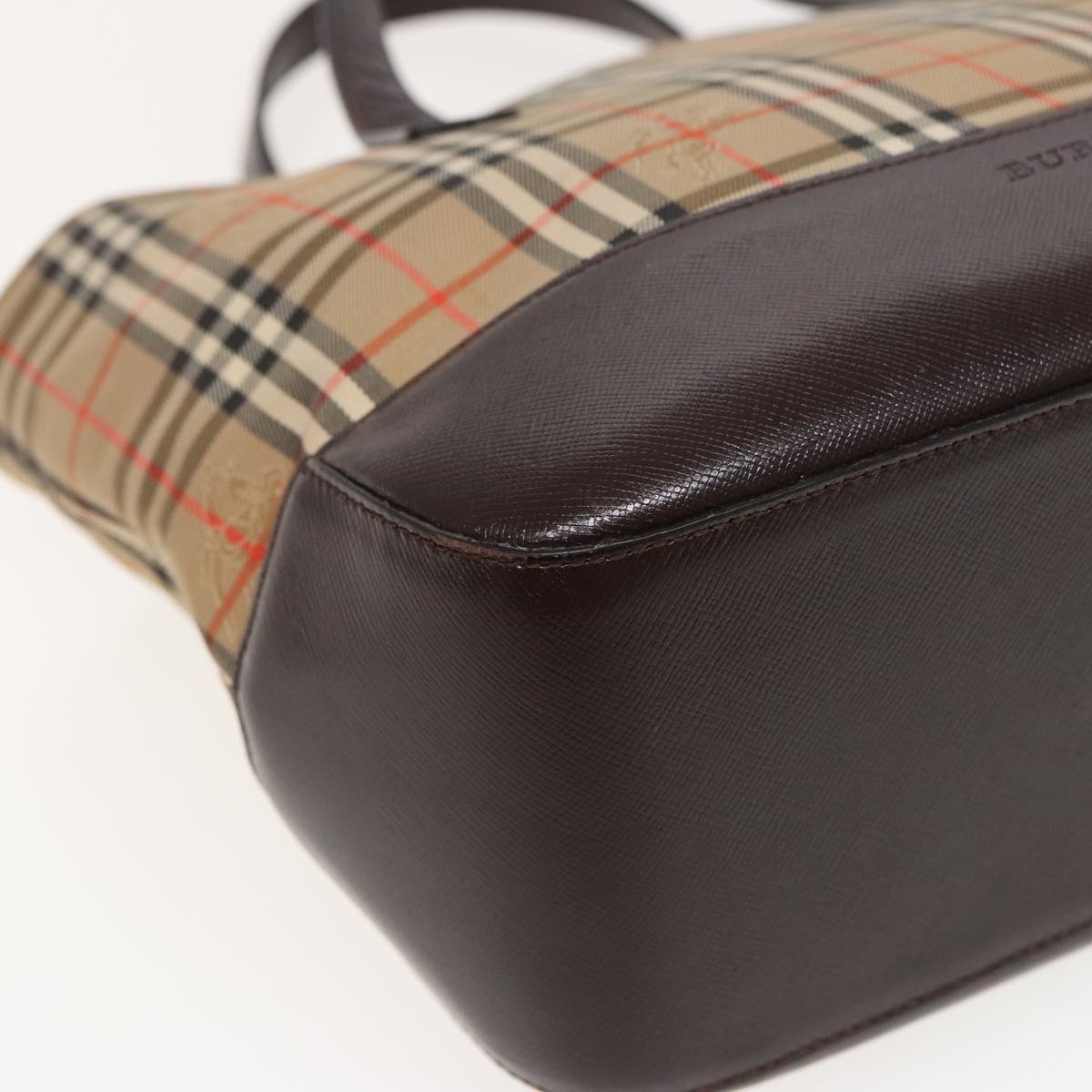 Burberry Nova Check Hand Bag Canvas Beige - 13