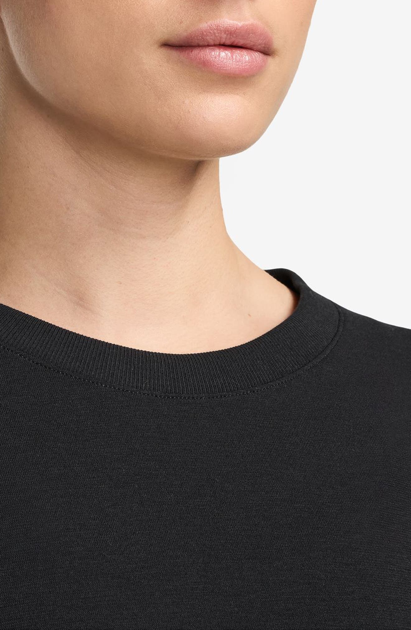 Nike One Relaxed Dri-FIT Crop Top in 010 Black/clear at Nordstrom - 3