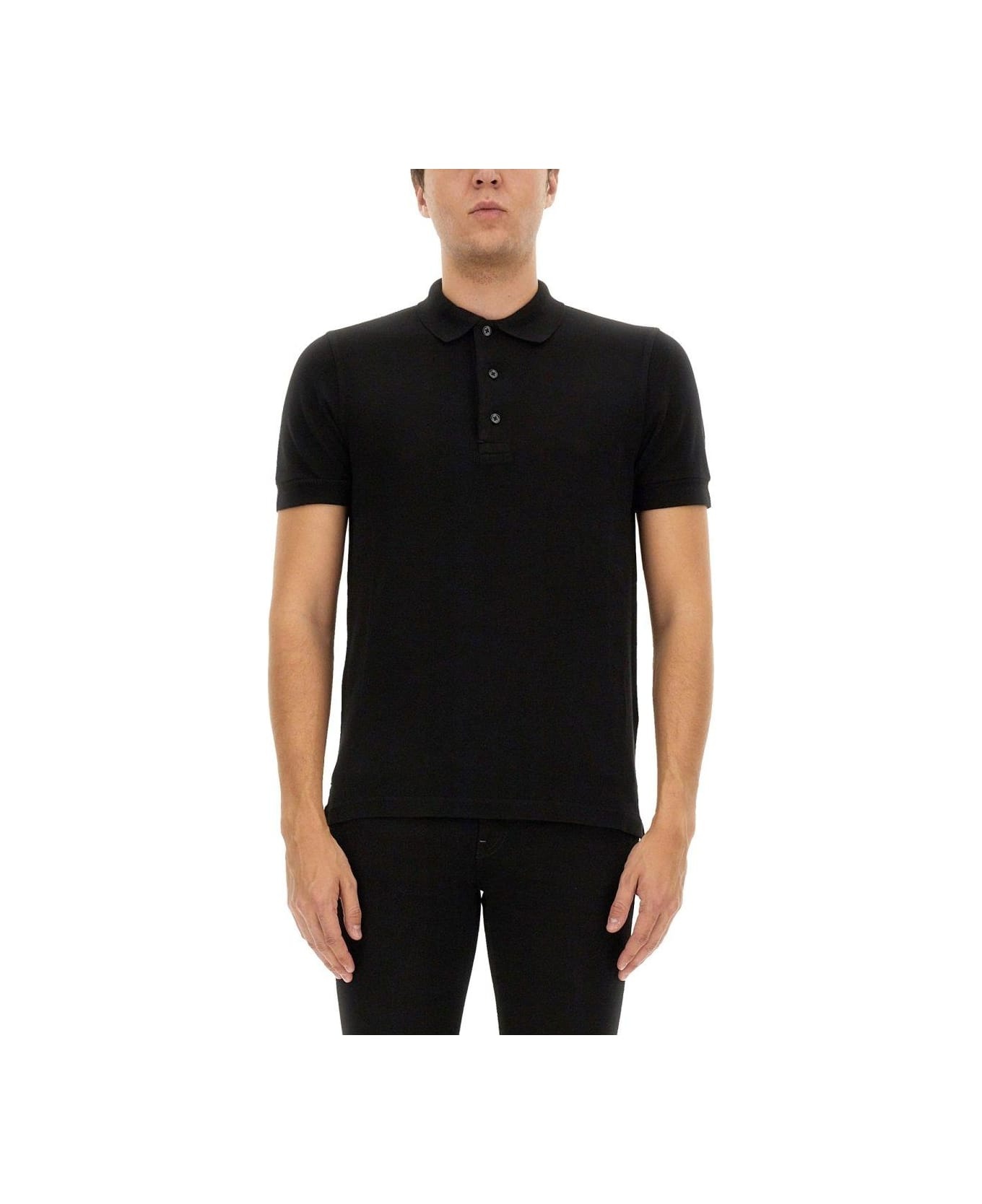 Logo Embroidered Short-sleeved Polo Shirt - 1