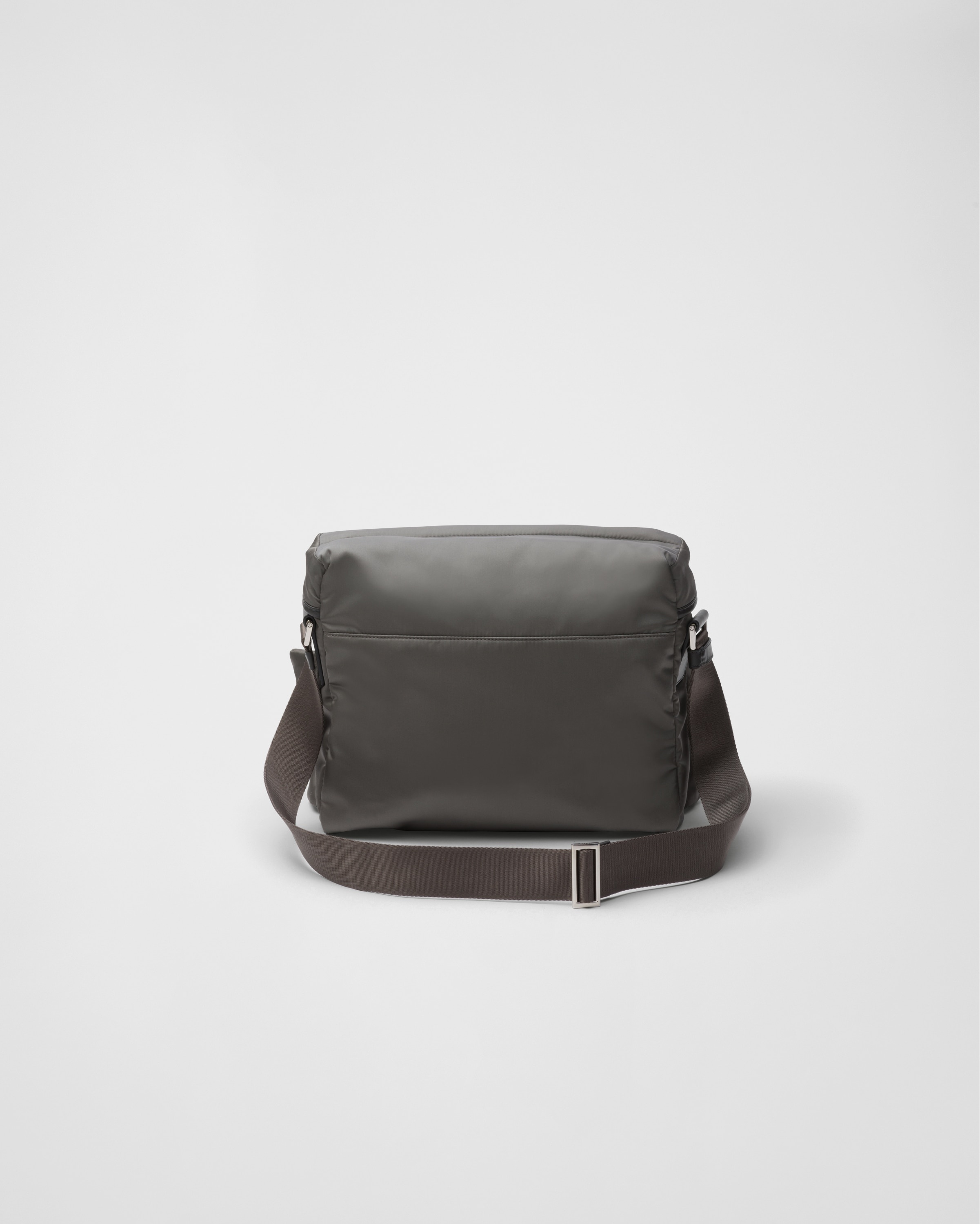 Re-Nylon and leather shoulder bag - 4