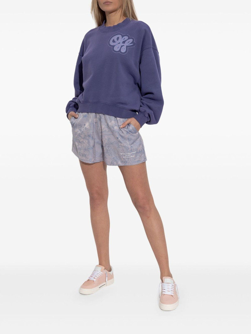 Off-White logo-print cotton sweatshirt outlook